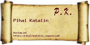 Plhal Katalin névjegykártya