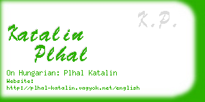 katalin plhal business card